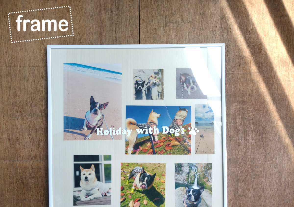 Holiday with Dogs　海　写真パネル