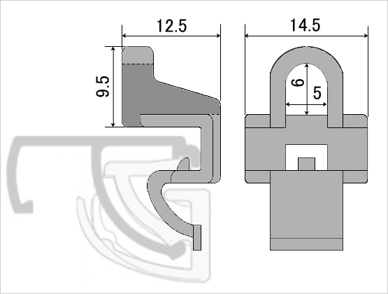 スリムイト用吊り下げ具寸法図